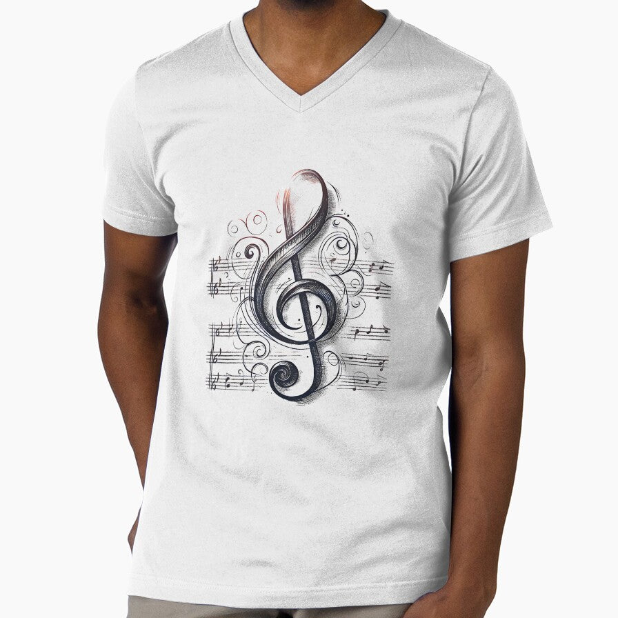 Treble Clef on A Music Score by WJ Cozy Creations