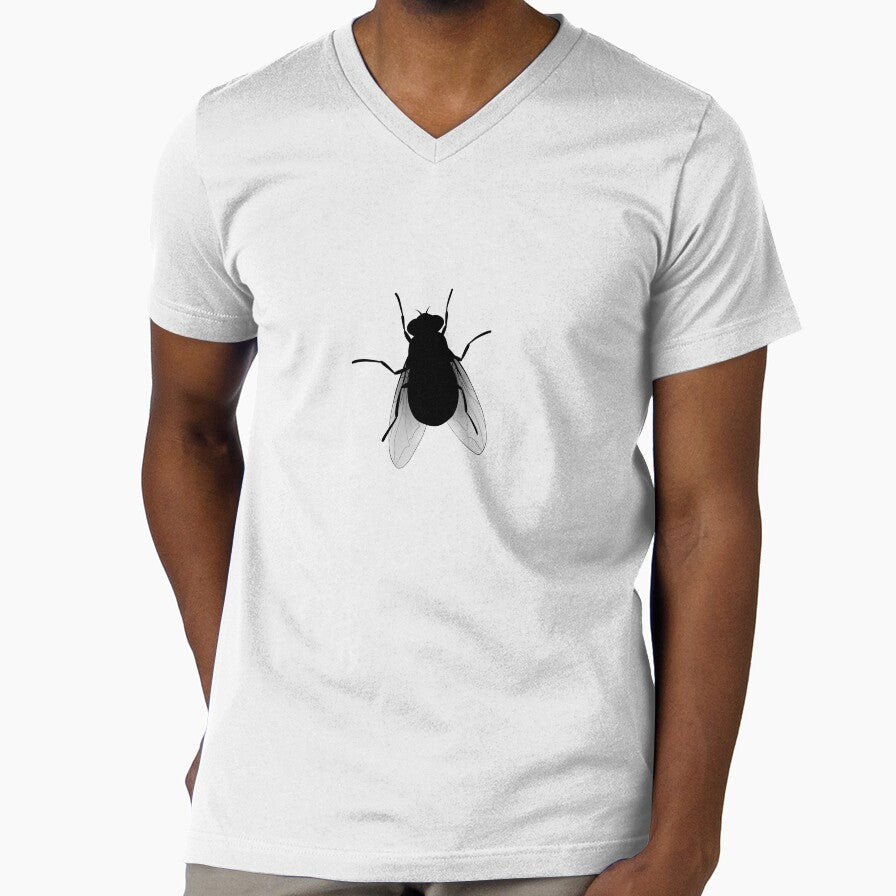 Minimal Fly Illustration - Black and White Insect Art by ZizoaArt