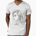 Monochrome Mastery: Abstract Portrait Line Art in Black & White - Niki by BPMagic