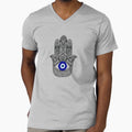 Black evil eye hamsa hand mandala by PMDesigns222